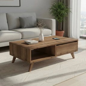Τραπεζάκι σαλονιού Aster καρυδί 120x56x40εκ
