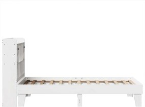 vidaXL Σκελετός Κρεβ. Χωρίς Στρώμα Λευκό 90x200 εκ Μασίφ Πεύκο
