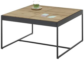 Bali Καρεκλα Relax Μαύρη + Υποπόδιο 83x86x102 cm