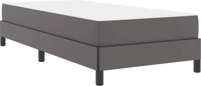 vidaXL Σκελετός Κρεβατιού με στρώμα Γκρι 90 x 190 cm ύφασμα