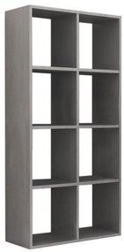 Βιβλιοθήκη Anser Megapap χρώμα γκρι σκυροδέματος 69,8x29x142εκ.