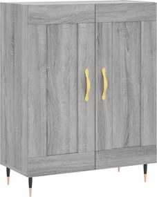 vidaXL Ντουλάπι Γκρι Sonoma 69,5 x 34 x 180 εκ. Επεξεργασμένο Ξύλο