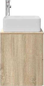 vidaXL Επιτοίχια Λεκάνη Έπιπλο Sonoma Δρυς 53 x 35 x 80 cm