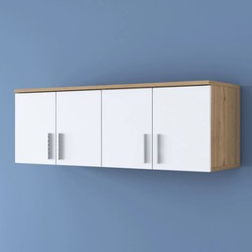 Ντουλάπι Τοίχου Καρυδί / Λευκό CRUBRA 120x37.5x41.4