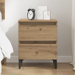 vidaXL Κομοδίνο Καλλιτεχνικό Δρυς 40x35x50 εκ. Επεξεργασμένο Ξύλο