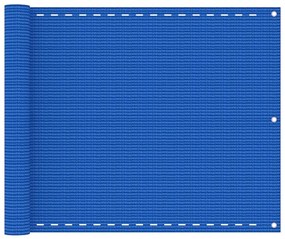 Διαχωριστικό Βεράντας Μπλε 75x500 εκ. από HDPE - Μπλε