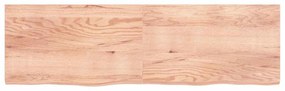 vidaXL Ράφι Τοίχου Ανοιχτό Καφέ 200x60x(2-6)εκ. Επεξ. Μασίφ Ξύλο Δρυός