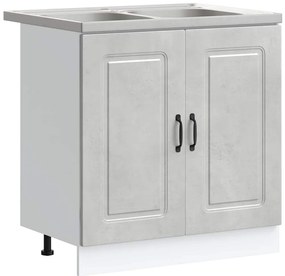 vidaXL Ντουλάπα Κουζίνας με αποθήκευση 2 pcs Γκρι 80 x 46 x 81.5 εκ