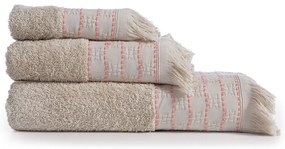 Πετσέτες Μπάνιου (Σετ 3τμχ) Nef-Nef Homeware Quantro Beige 500gsm