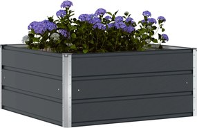 vidaXL Γλάστρα Ανθρακί 100 x 100 x 45 cm Ατσάλι