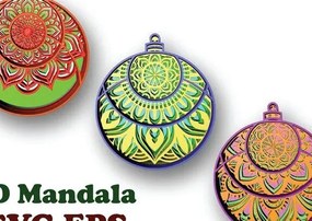 Σετ των 2 Intra απο ξύλο plywood 3mm-4mm πάχος 3 Χριστουγεννιάτικες μπάλες, κοπής με λέιζερ, 4 στρώσεις Δίασταση 30x20 cm INTRAFABR-35398917