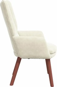 vidaXL Πολυθρόνα Κρεμ 63 x 67 x 94 εκ. Βελούδο