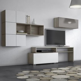 Intrahome Σύνθεση σαλονιού "SMART 4A" σε χρώμα σταχτί-λευκό Intrahomesa-00652455