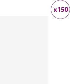 vidaXL Διακοσμητικά Πάνελ 150 pcs Λευκό 21 x 30 x 0,27 εκ