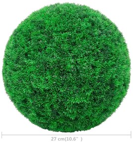 vidaXL Πυξάρι Τεχνητό Σχήμα Μπάλας 2 τεμ. 27 εκ.