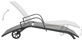 vidaXL Ξαπλώστρα από Ατσάλι / Textilene