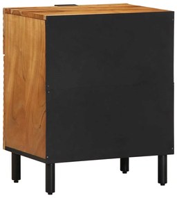 vidaXL Κομοδίνο με συρτάρι Καφέ 50 x 33 x 60 εκ Μασίφ ξύλο ακακίας