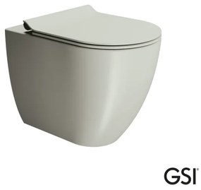 GSI Pura Swirl Λεκάνη πισω/κατωστόμια 55εκ με κάλυμμα βακελίτη Super Slim Soft Close Αποσπώμενο Cenere