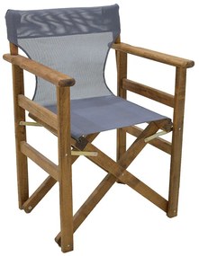 Καρέκλα-πολυθρόνα σκηνοθέτη Retto μασίφ ξύλο οξιάς καρυδί-πανί ανθρακί Υλικό: Solid wood beech 237-000017