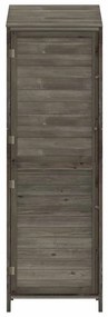 vidaXL Αποθήκη Κήπου Ανθράκι 55 x 52 x 174,5 εκ. από Μασίφ Ξύλο Ελάτης