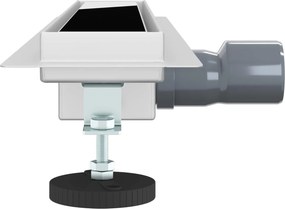 vidaXL Εκροή ντους με γυάλινη επικάλυψη Μαύρο 60 cm