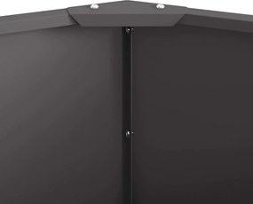 vidaXL Γλάστρα Μαύρο 120 x 120 x 35 εκ Ατσάλι