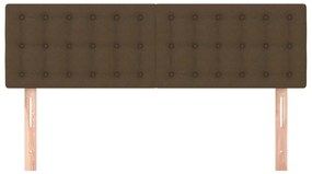 vidaXL Κεφαλάρια Σκ. Καφέ 144x5x78/88 εκ. Ύφασμα