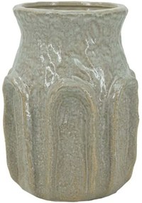 Διακοσμητικό Βάζο Akali 61163 15x15x20,5cm Beige Artekko Κεραμικό