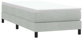 ΚΡΕΒΑΤΙ BOXSPRING ΜΕ ΣΤΡΩΜΑ ΑΝΟΙΧΤΟ ΓΚΡΙ 80X210 ΕΚ. ΒΕΛΟΥΔΙΝΟ 3315897