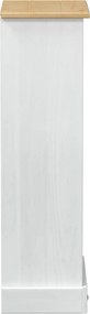 vidaXL Βιβλιοθήκη Λευκό 46 x 29 x 100 εκ. Στερεά ξυλεία πεύκου