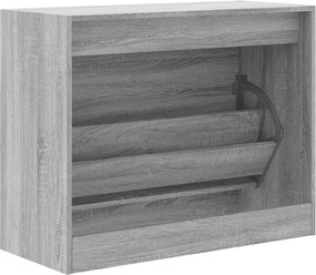 vidaXL Παπουτσοθήκη Γκρι Sonoma 80x34x63 εκ. από Επεξεργ. Ξύλο