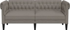 vidaXL Καναπές Διθέσιος Chesterfield Taupe Υφασμάτινος