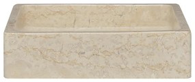 vidaXL Νιπτήρας Κρεμ 40 x 40 x 10 εκ. Μαρμάρινος