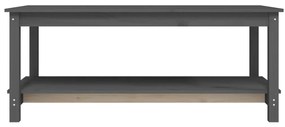 vidaXL Τραπεζάκι Σαλονιού Γκρι 110 x 55 x 45 εκ. από Μασίφ Ξύλο Πεύκου