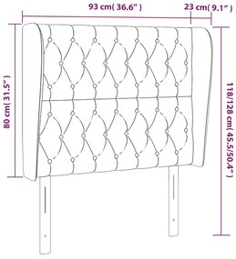 ΚΕΦΑΛΑΡΙ ΜΕ ΠΤΕΡΥΓΙΑ ΣΚΟΥΡΟ ΓΚΡΙ 93 X 23 X 118/128ΕΚ.ΒΕΛΟΥΔΙΝΟ 3118329