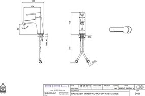 Oioli Stile 9401 Chrome - Μπαταρία νιπτήρα
