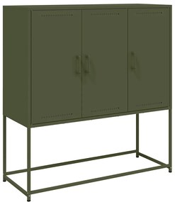 vidaXL Ντουλάπι Πράσινο Λαδί 100,5x39x107 εκ. από Ατσάλι
