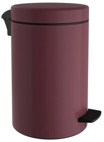 Κάδος Απορριμμάτων Μπάνιου (Φ25x40) Pam &amp; Co 12lt 90 Bordeaux Matte