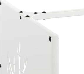 vidaXL Ράφι Καυσόξυλων Λευκό 40x40x40 εκ. Χάλυβας ψυχρής έλασης