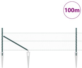 vidaXL Φράχτης Εξάγωνου Πράσινο 0.4x100 μ Χάλυβας