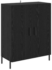 vidaXL Highboard 2 pcs Μαύρη Οξυά Επεξεργασμένο ξύλο