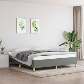 Πλαίσιο Κρεβατιού Boxspring Σκούρο Γκρι 160x200 εκ. Υφασμάτινο