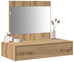 vidaXL Επιτοίχιο Τραπέζι Μακιγιάζ Οξιά 83x40x70 εκ
