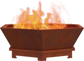 vidaXL Φωτιά σε μπολ Σκ rusty 75 x 75 x 28 εκ.