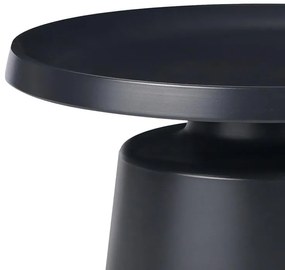 Βοηθητικό τραπέζι Ginoze Inart μαύρο μέταλλο Φ70x40εκ 70x70x40 εκ.