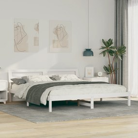 vidaXL Σκελετός Κρεβατιού Λευκό 180 x 200 cm Συμπαγές ξύλο πεύκου