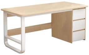 Intrahome Γραφείο Salto Intrahome με συρταριέρα MDF φυσικό-λευκό 120x48x74εκ | SKU: INTRAPA-183111179