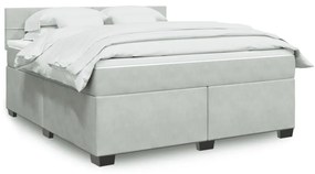 ΚΡΕΒΑΤΙ BOXSPRING ΜΕ ΣΤΡΩΜΑ ΑΝΟΙΧΤΟ ΓΚΡΙ 180X200 ΕΚ. ΒΕΛΟΥΔΙΝΟ 3286378