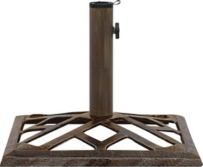 vidaXL Βάση Ομπρέλας Μπρονζέ 44 x 44 x 31 εκ. από Χυτοσίδηρο