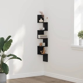 vidaXL Γωνιακό ράφι Μαύρη δρυς 20 x 20 x 127.5 cm Επεξεργασμένο ξύλο